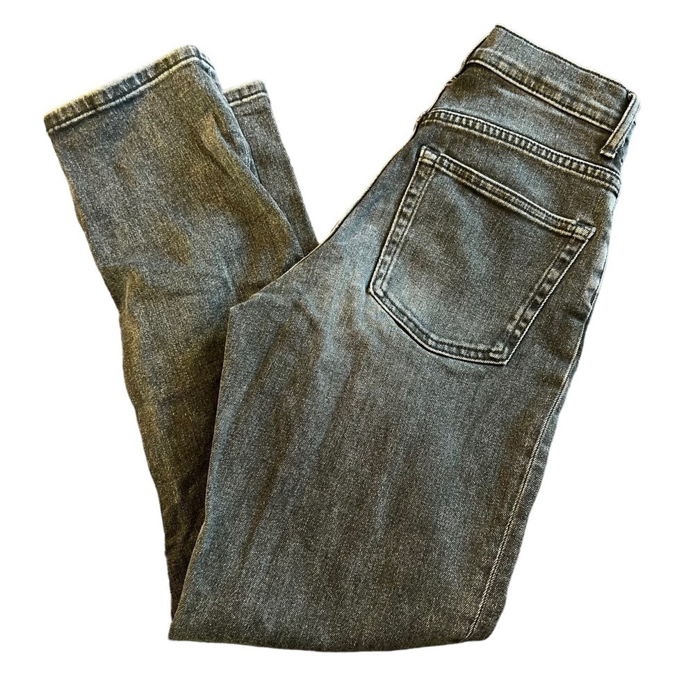 Everlane High Rise Straight‎ Jean. Black Fade Denim  Size: 25 Cotton Stretch